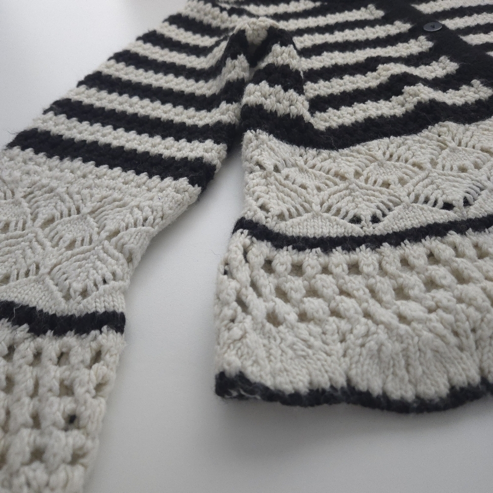 Zara Girls Knitwear Striped Crochet Sweater size 11-12 - Picture 8 of 15